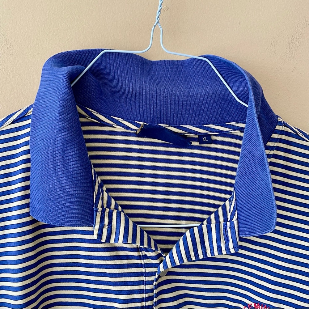 🔻LAST CHANCE🔻 BOBBY JONES Players Men’s Vintage Seminole Cotton Polo Blue Yellow - Picture 9 of 9